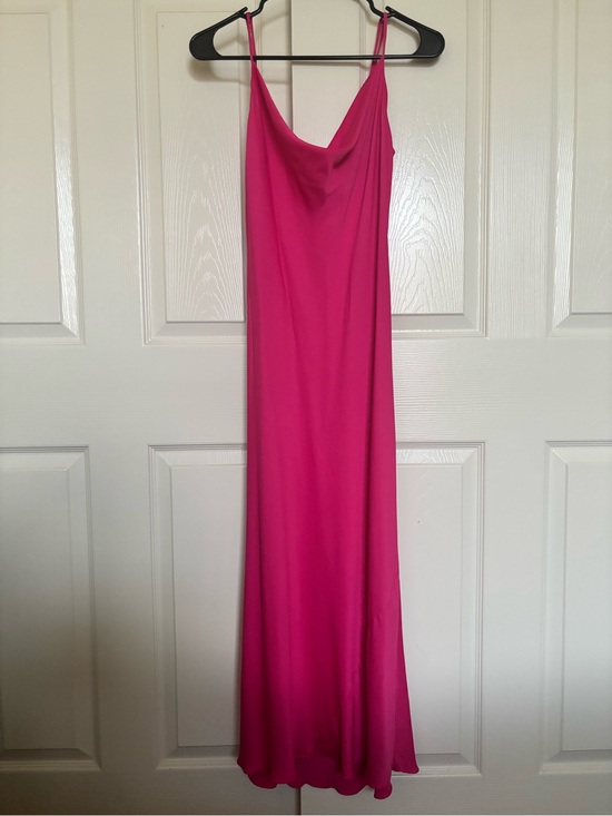 Aritzia Dresses & Skirts - Aritzia Fuchsia Slip Midi Dress with Cowl Neck